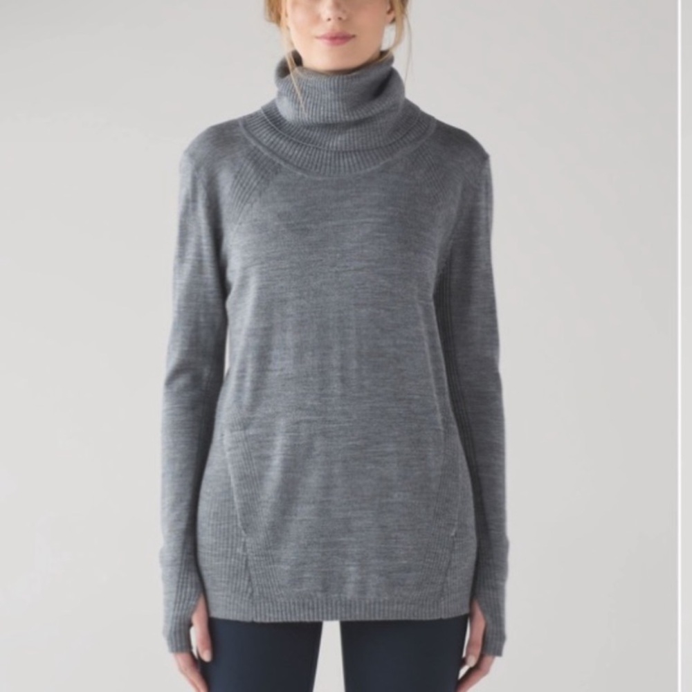 Lululemon Sweat and Savasana Gray wool sweater